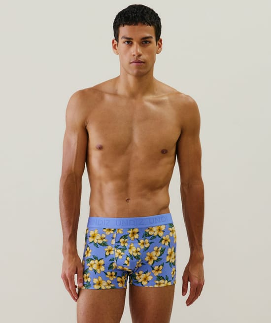 Cotton boxer shorts with pattern;