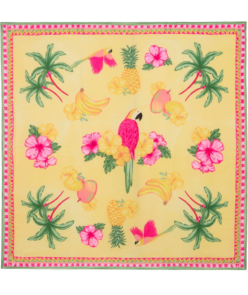 Foulard &agrave; motifs tropicaux;