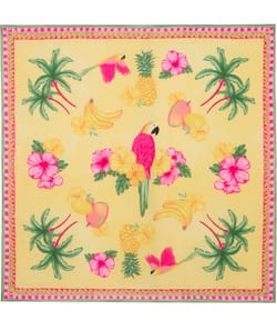 Foulard &agrave; motifs tropicaux;