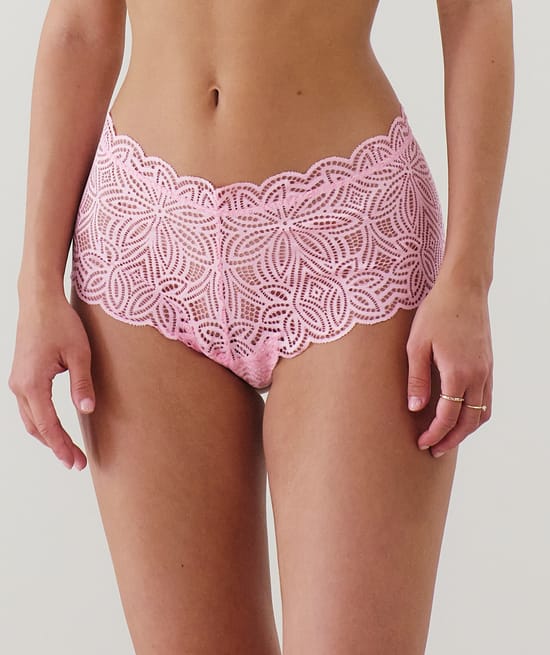 Lace cheeky brief;