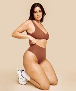 Culotte taille haute en microfibre;