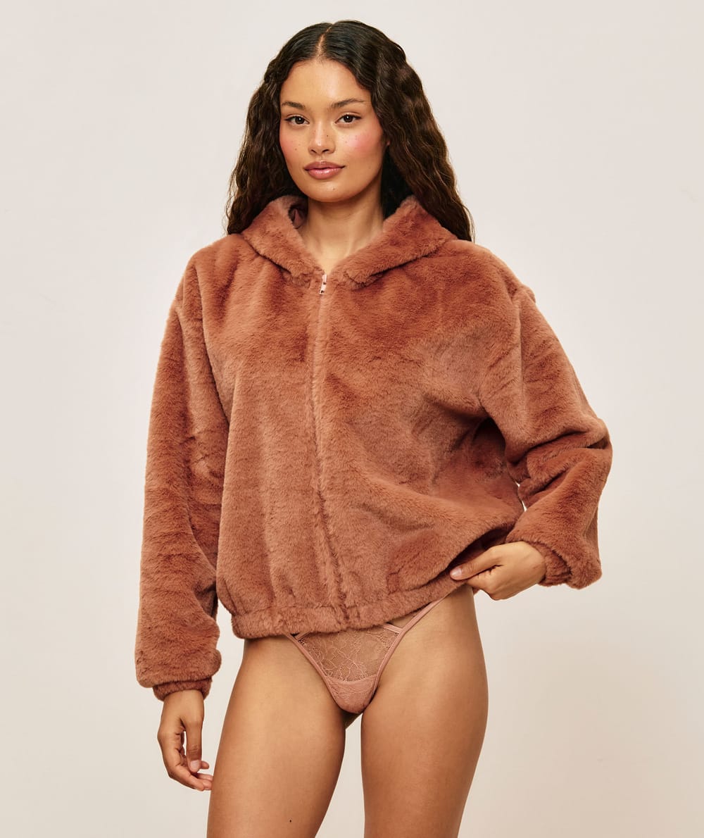 Veste polaire &agrave; capuche;