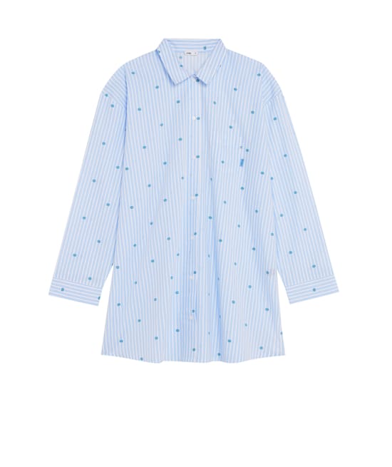 Robe chemise en coton;