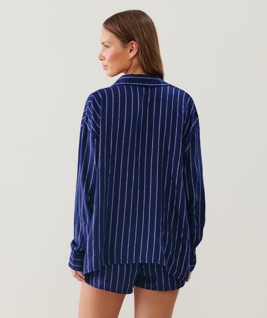 Chemise en flanelle à rayures;