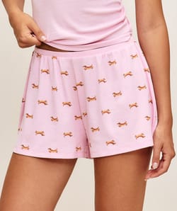Short en jersey imprim&eacute; teckels;