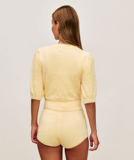 Cardigan en maille fluffy;