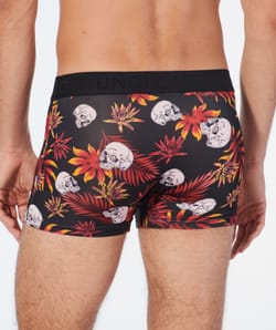 Boxer à motifs têtes de mort en microfibre;