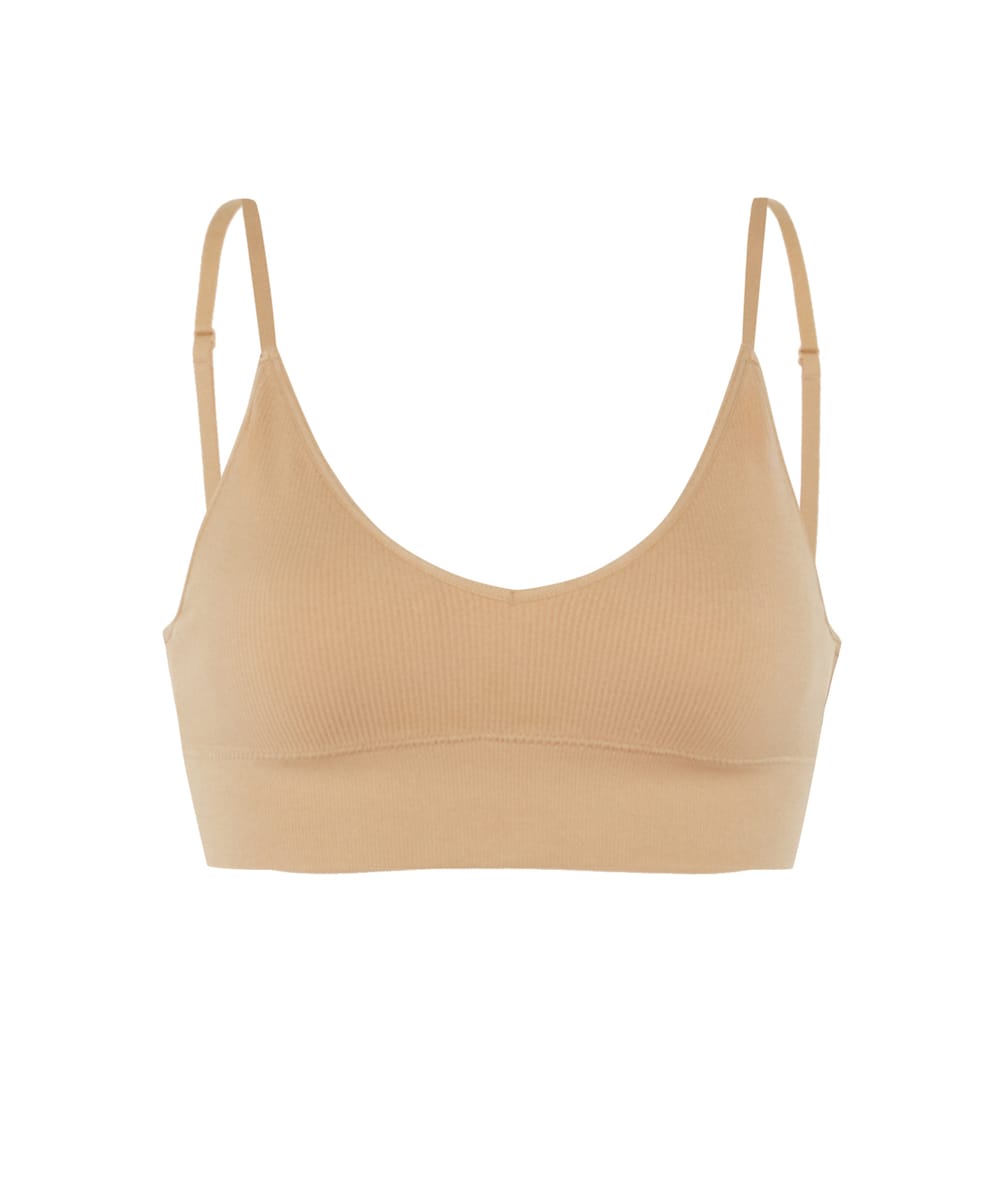 Seamless triangle bra;
