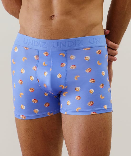 Cotton boxer shorts with pattern;