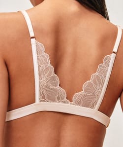 Lace triangle bra;