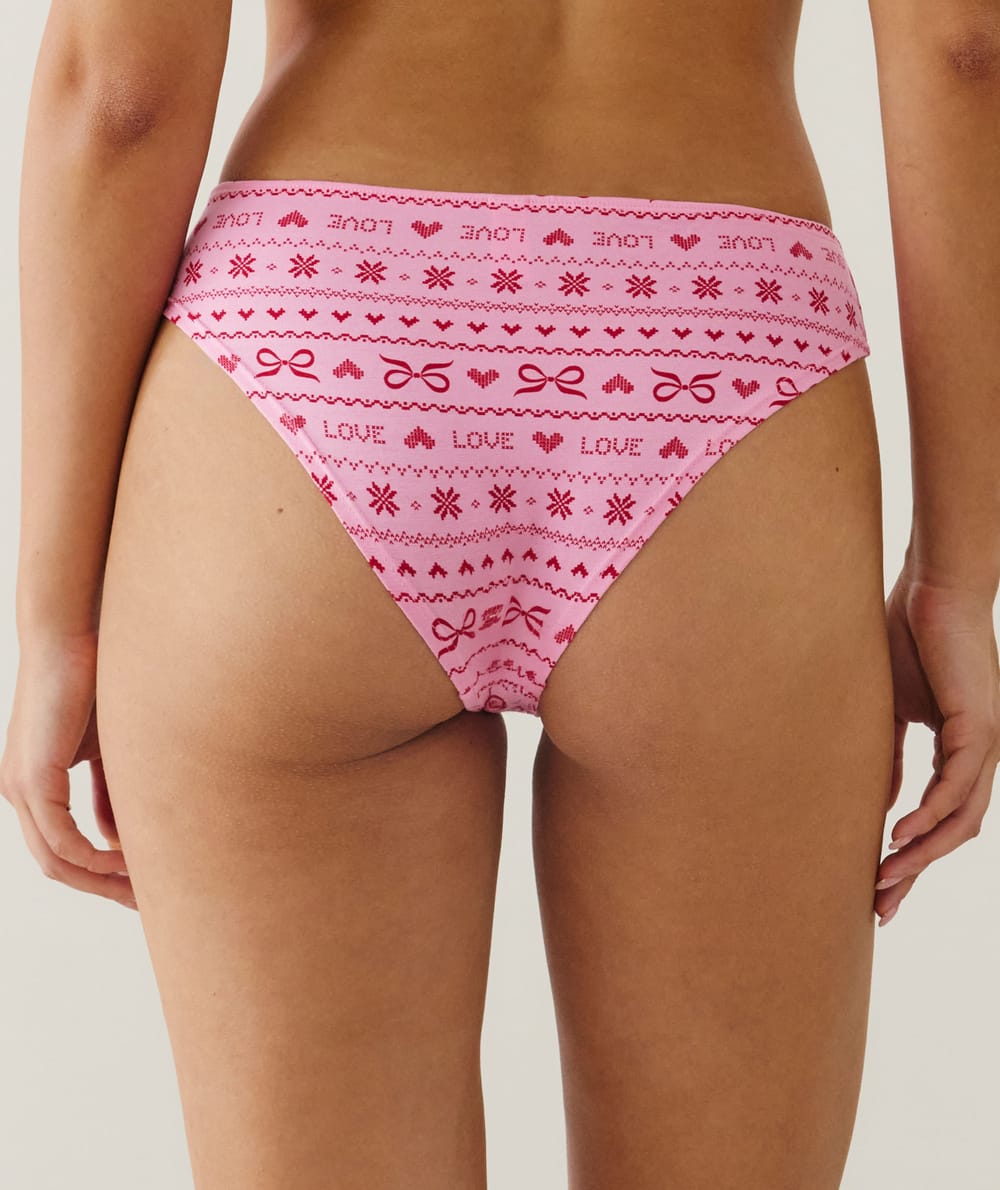 Pack of 3 patterned cotton knickers;