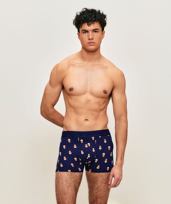Cotton boxer with duck patterns;