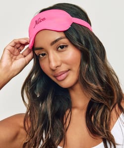 Satin string and sleep mask set;