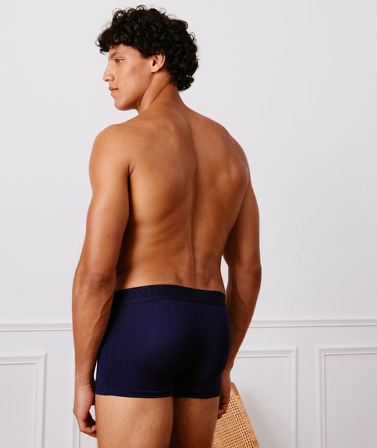 effen boxershort van microvezel;