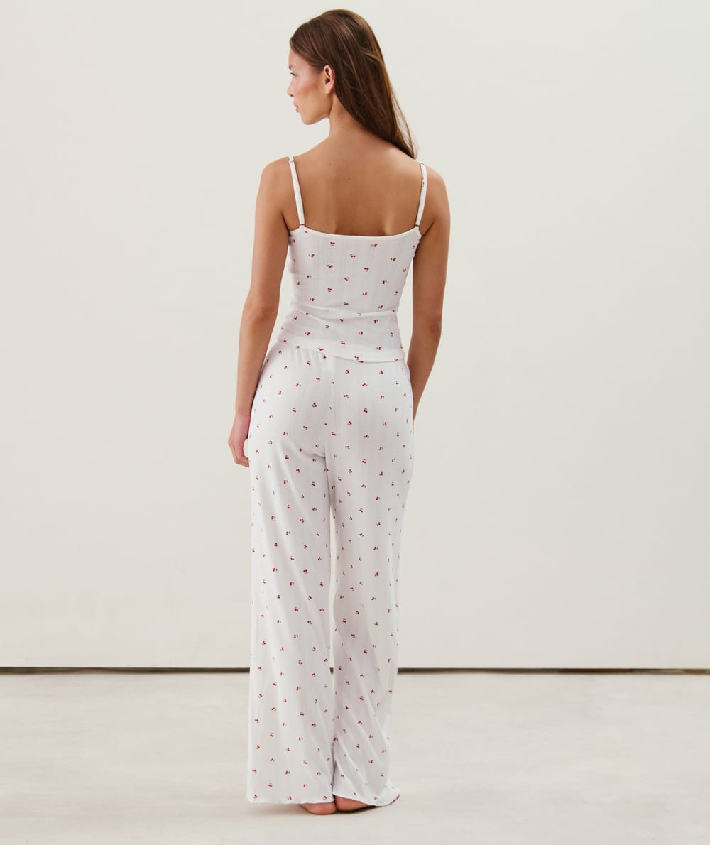 Straight jersey trousers;