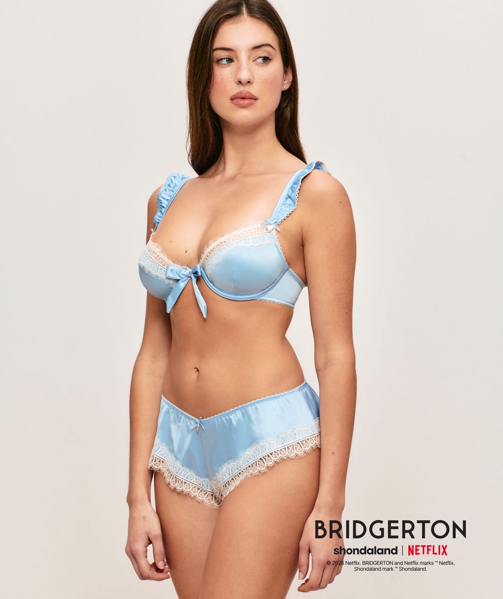 Satin and lace cheeky Bridgerton;