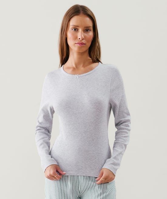 Ribbed jersey T-shirt;