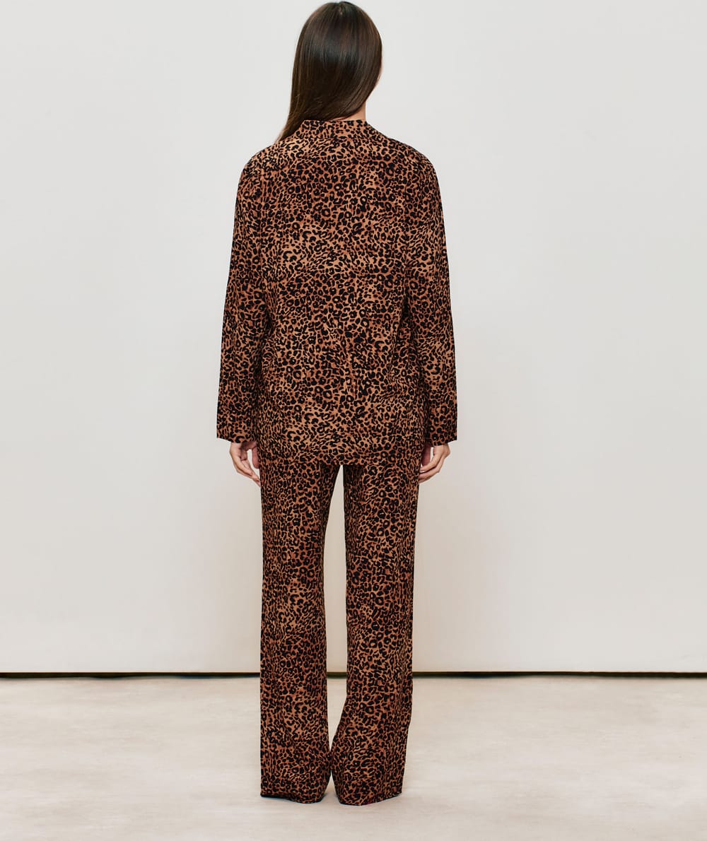 Chemise imprim&eacute; l&eacute;opard;