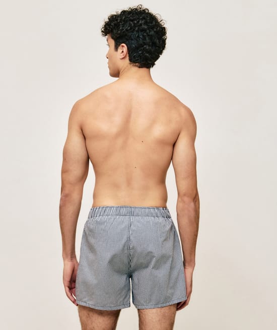 Cotton checked boxers;