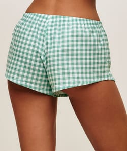Gingham cotton shorts;