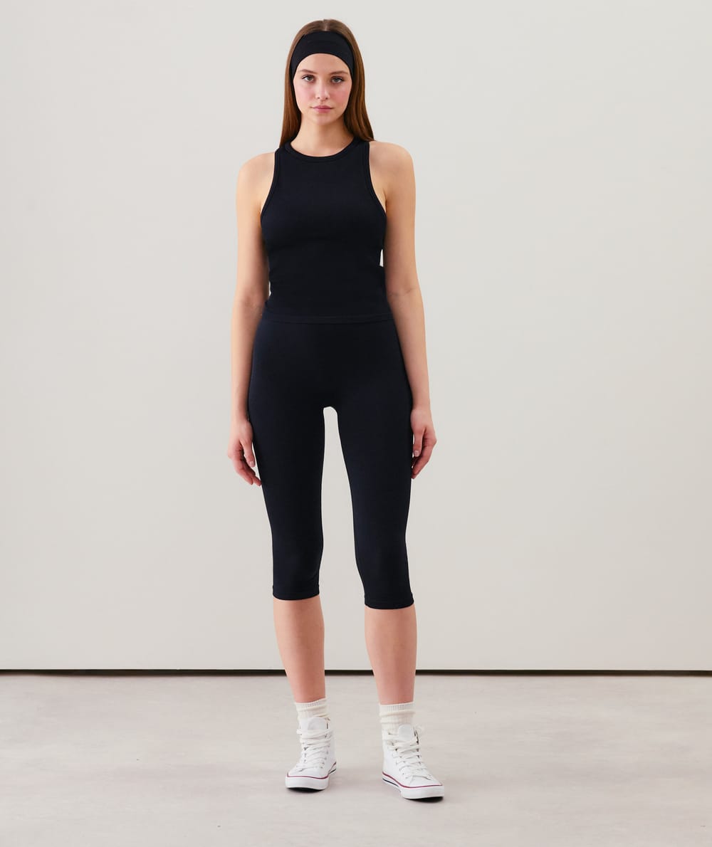 Korte naadloze legging;