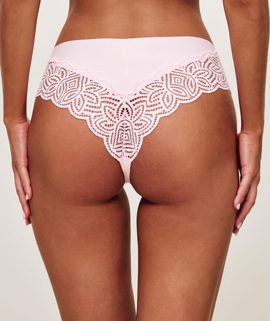 Microfibre and lace cheeky;