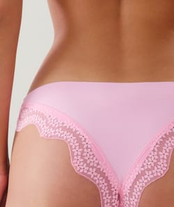 Culotte en microfibre et dentelle;