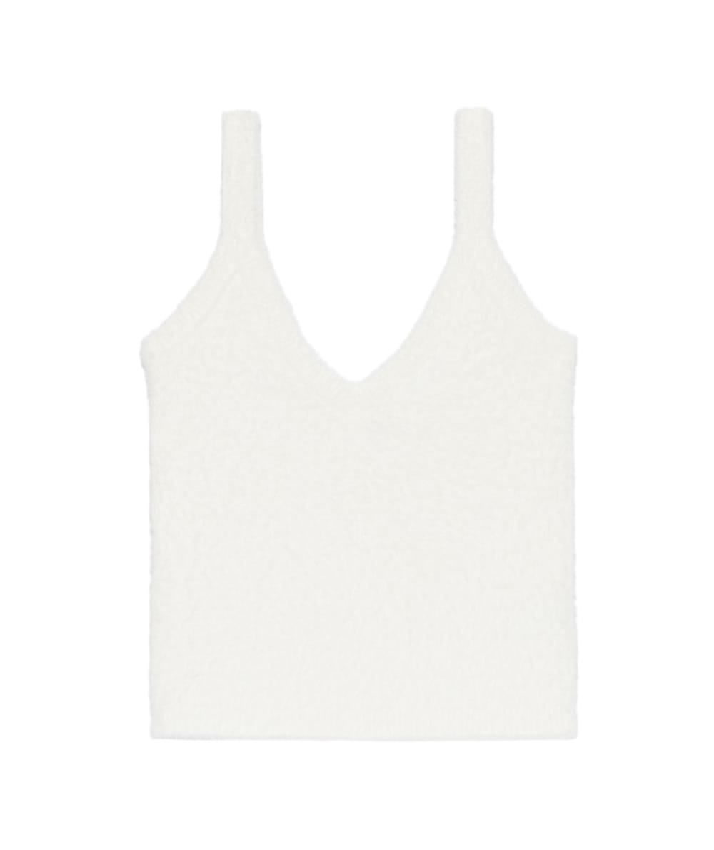 Fluffy knit top;