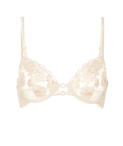 Balconette bra with embroidery;