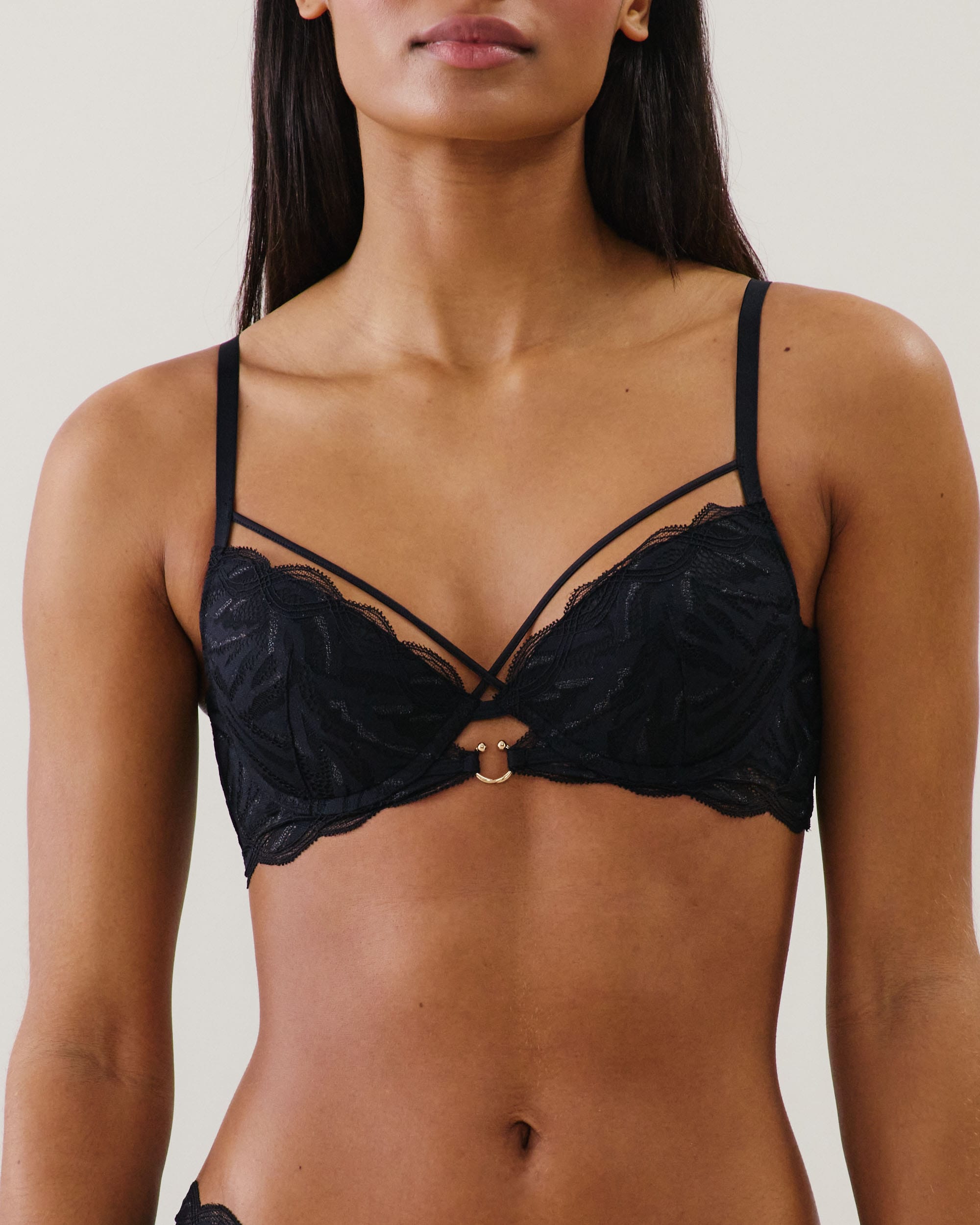 Soutien-gorge en dentelle noir - noir - Undiz