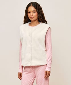 Faux fur sleeveless jacket;