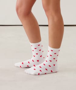 Pack of 3 pairs of patterned cotton socks;