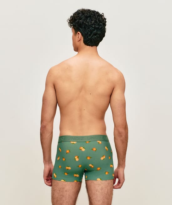 Boxer en coton motifs oranges;