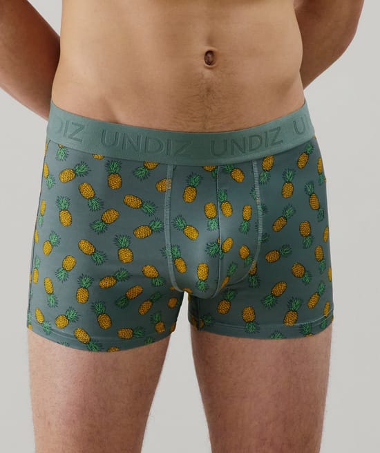 Cotton boxer shorts with pattern;