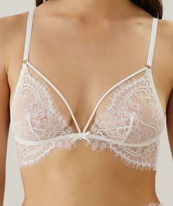 Soutien-gorge triangle en dentelle;