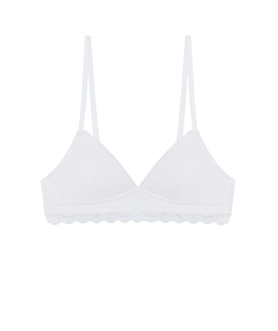 Pack of 2 cotton triangle bras;