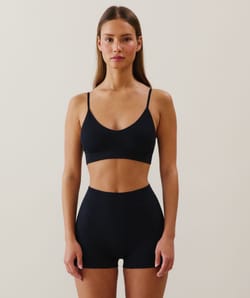Seamless triangle crop top;