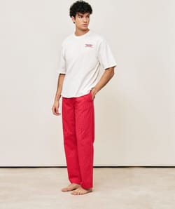 Cotton check trousers;