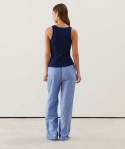 Pantalon à rayures en coton;