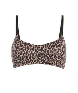 Brassière léopard en microfibre;