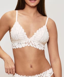 Lace triangle bra;