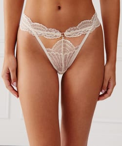 Lace tanga briefs;