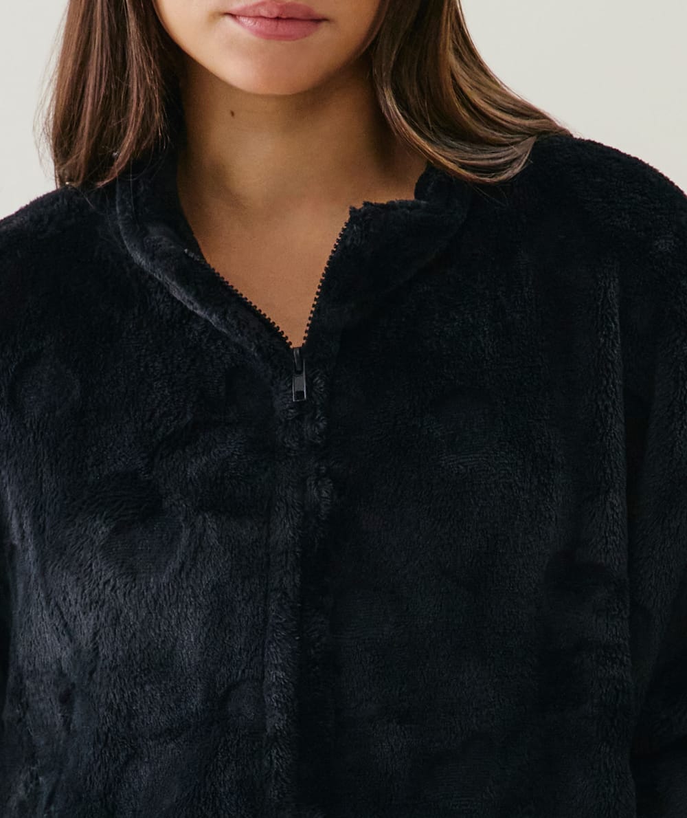 Veste polaire à motifs cœurs;
