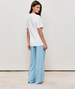 Croissant pattern trousers;