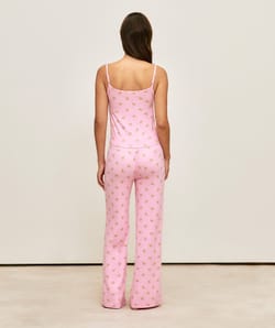 Printed jersey trousers with teddy bears;