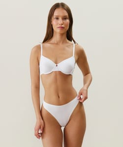 Microfibre balconette bra;