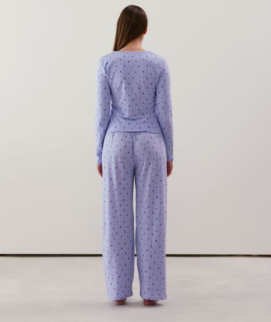 Top en jersey bleu ciel;