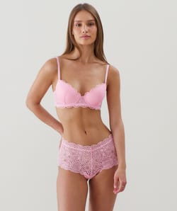 Lace cheeky brief;