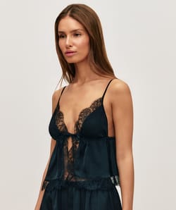 Satin and lace camisole;