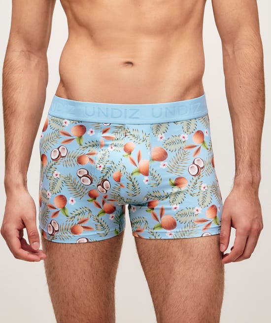 Geprinte tropische microvezel boxer;